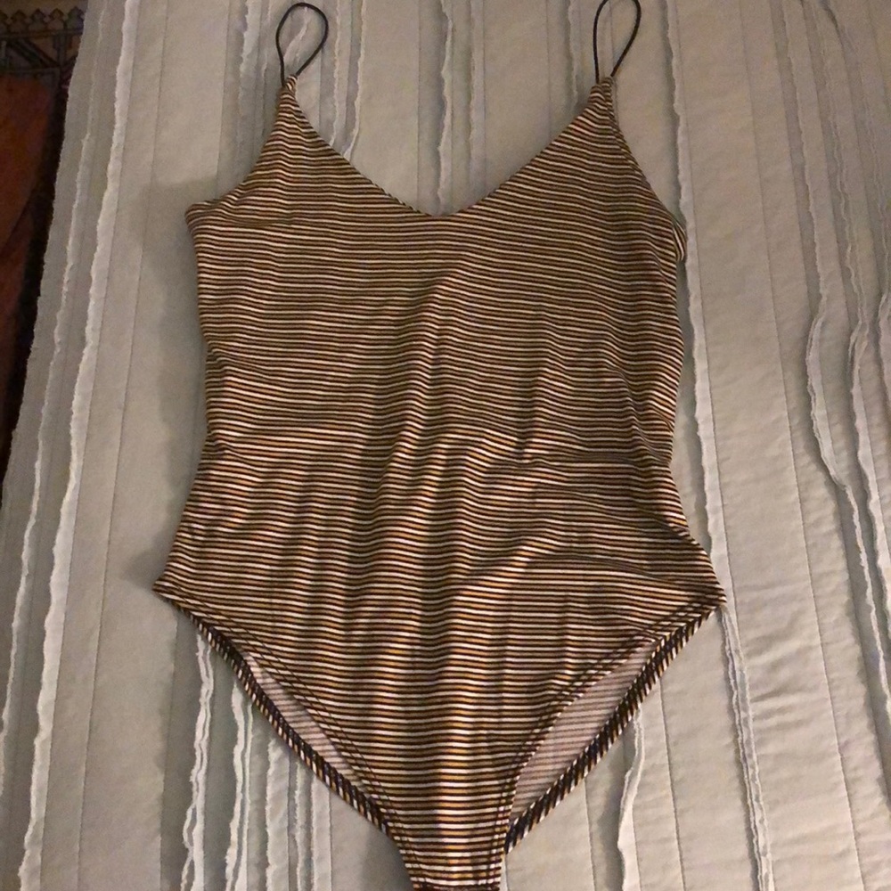 Bodysuit yellow stripped